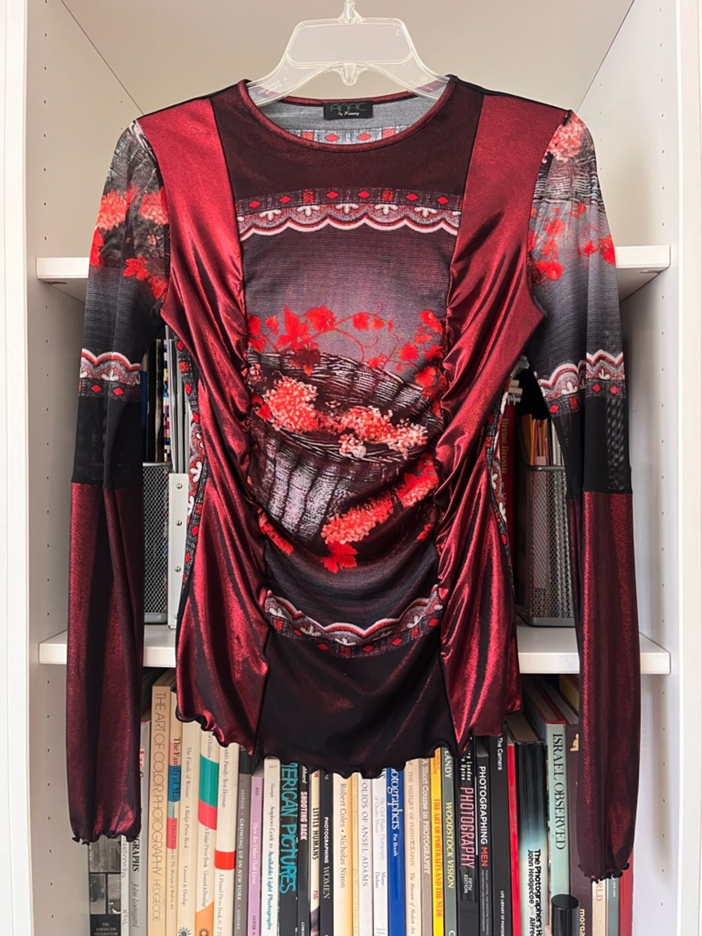 ANAC metallic ruched top